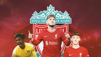 Liverpool - Fabio Carvalho, Harvey Elliot, Calvin Ramsay (Bola.com/Adreanus Titus)