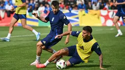 Di Euro 2024 nanti, Italia berada di Grup B. Ini adalah grup yang sangat berat bagi setiap kontestan. (Alberto PIZZOLI / AFP)