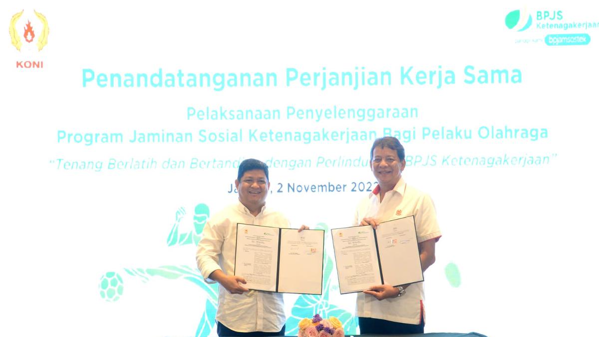 Lindungi Pelaku Olahraga, BPJS Ketenagakerjaan dan KONI Tekan Kerja Sama