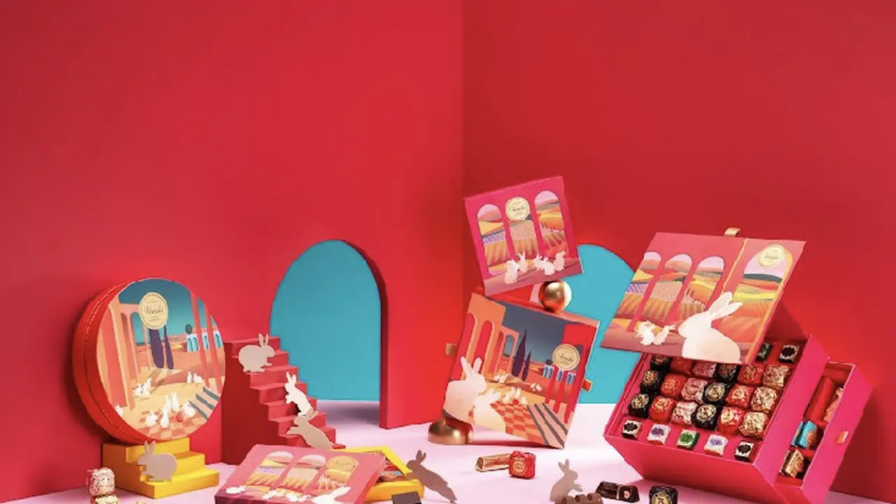 Hadiah Imlek kotak cokelat yang istimewa