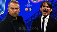 Liga Champions - Barcelona Vs Inter Milan - Duel Pelatih: Hansi Flick Vs Simone Inzaghi (Bola.com/Adreanus Titus)