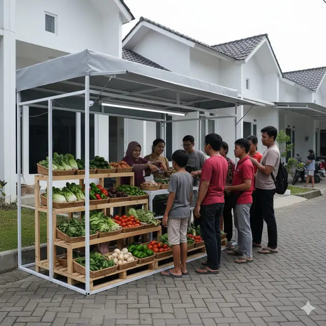 Desain Warung Sayur