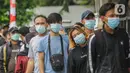Warga menunggu mengikuti program vaksinasi massal Covid-19 di PMI Kota Bekasi, Jawa Barat, Sabtu (21/08/2021). PMI Kota Bekasi bekerjasama dengan Puskesmas Marga Jaya melaksanakan vaksinasi Covid-19 secara massal untuk 2000 peserta. (Liputan6.com/Herman Zakharia)