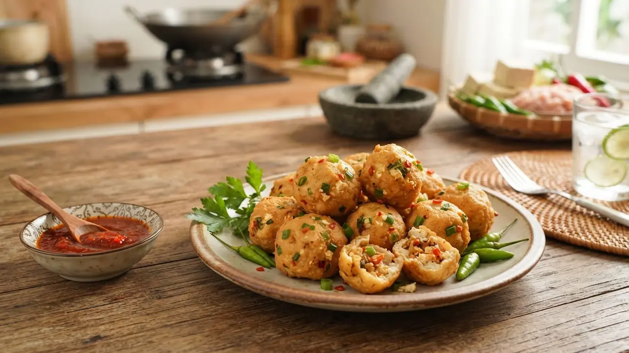 Resep Bola-Bola Tahu Isi Ayam Pedas