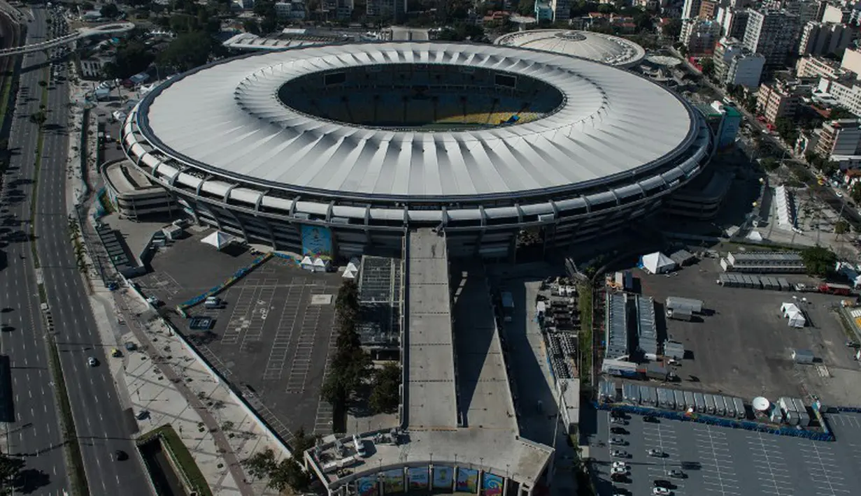 Tampak dari kejauhan Maracana Stadium sebagai veneu Olimpiade 2016 Rio de janeiro mendatang, Selasa (21/04/2015). Sumber : AFP