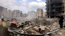 Serangan Israel telah menyebabkan kerusakan yang luas. (Foto oleh AFP)