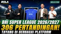 Direktur Emtek Media, Harsiwi Achmad, menjelaskan alur distribusi tayangan BRI Super League 2026/2027. Sebanyak 306 pertandingan dari 18 klub akan disiarkan melalui Indosiar, Vidio, dan Nex. Pertandingan yang tidak bisa disaksikan di Indosiar karena ...