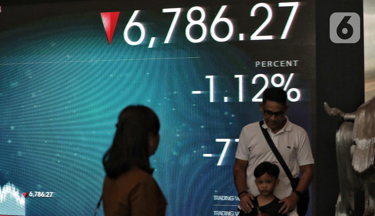 Sentimen global kembali memburuk setelah pelaku pasar di Amerika Serikat (AS) khawatir dengan beberapa masalah yang menghantui negaranya. Adapun masalah tersebut yakni krisis perbankan, plafon utang, dan sikap bank sentral AS (Federal Reserve/The Fed). (Liputan6.com/Angga Yuniar)