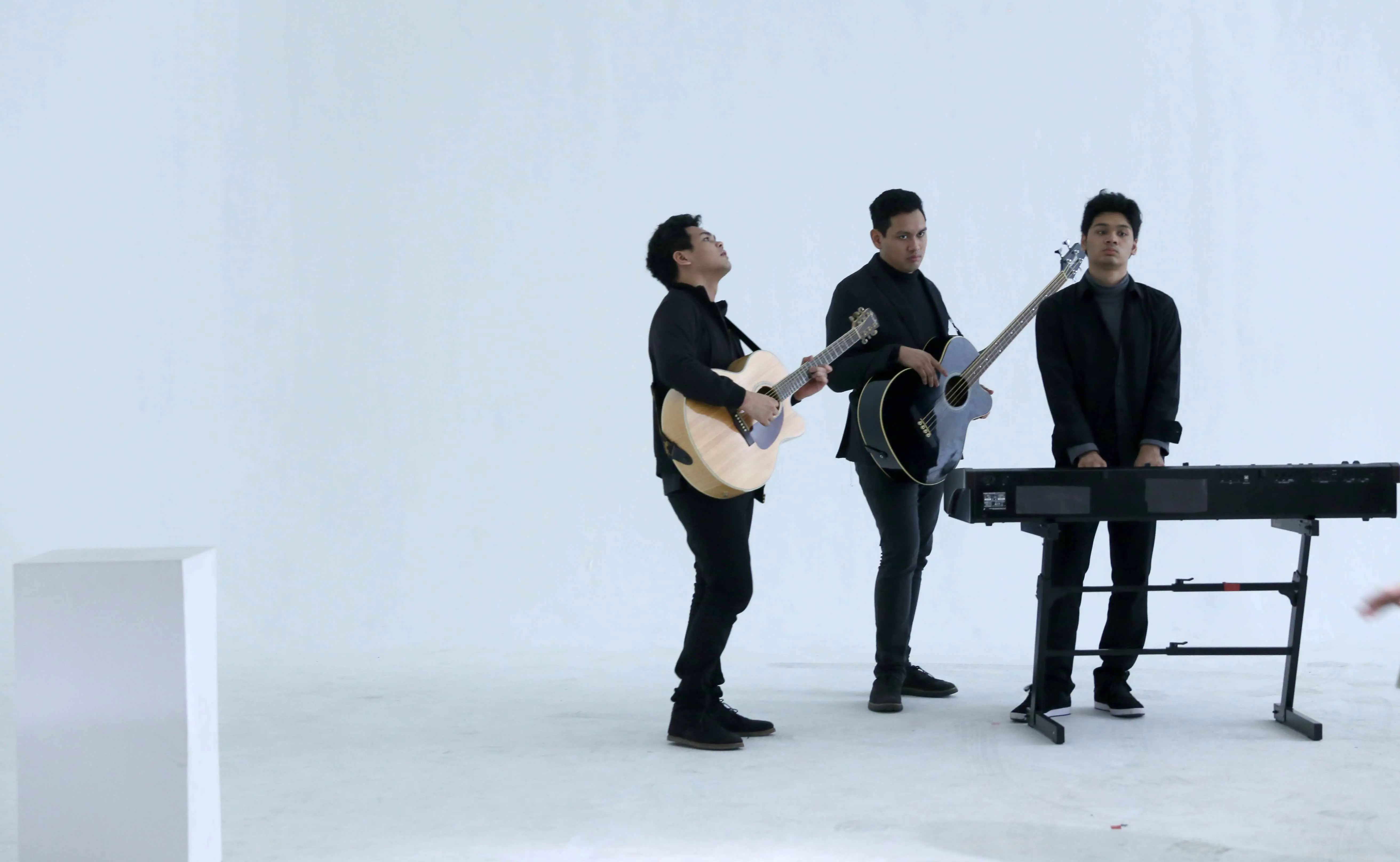 GAC dan The Overtunes syuting video klip (Nurwahyunan/bintang.com)