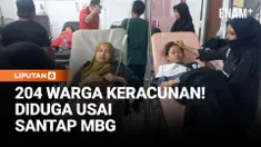 Sebanyak 204 orang di Kecamatan Cikalong Kulon, Kabupaten Cianjur, Jawa Barat, diduga mengalami keracunan usai menyantap makanan dari program Makan Bergizi Gratis (MBG), Selasa sore hingga malam.