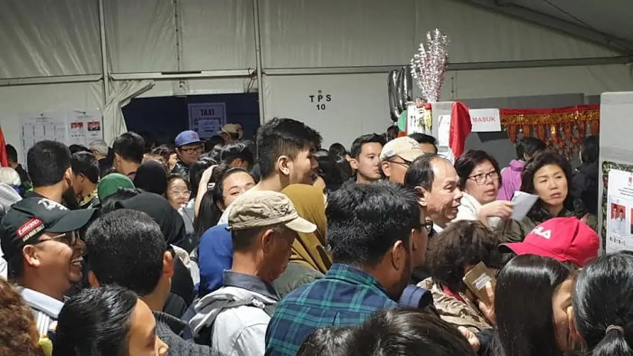 Pilpres 2019 di Melbourne, Australia. (Facebook KBRI Melbourne)