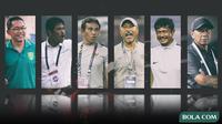 Trivia - Pemain Rahmad Darmawan, Nilmaizar, Bima Sakti, Indra Sjafri, Fakhri Husaini, Aji Santoso (Bola.com/Adreanus Titus)