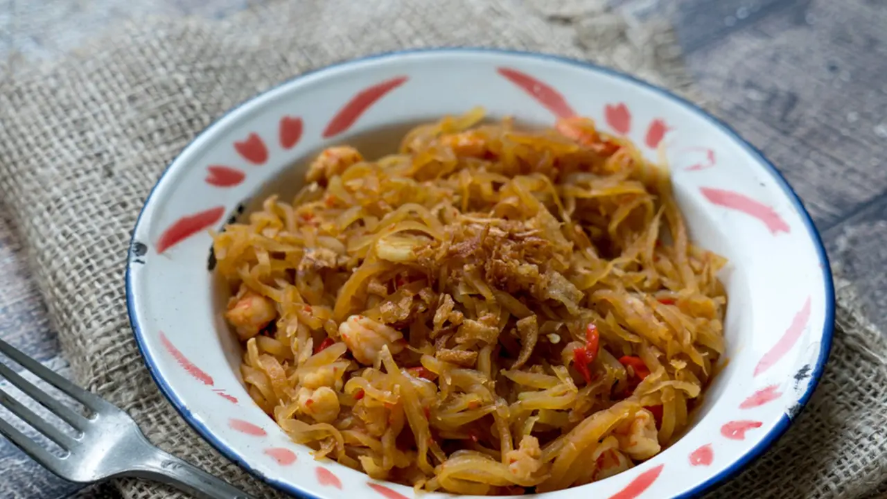 tumis pepaya muda pedas manis