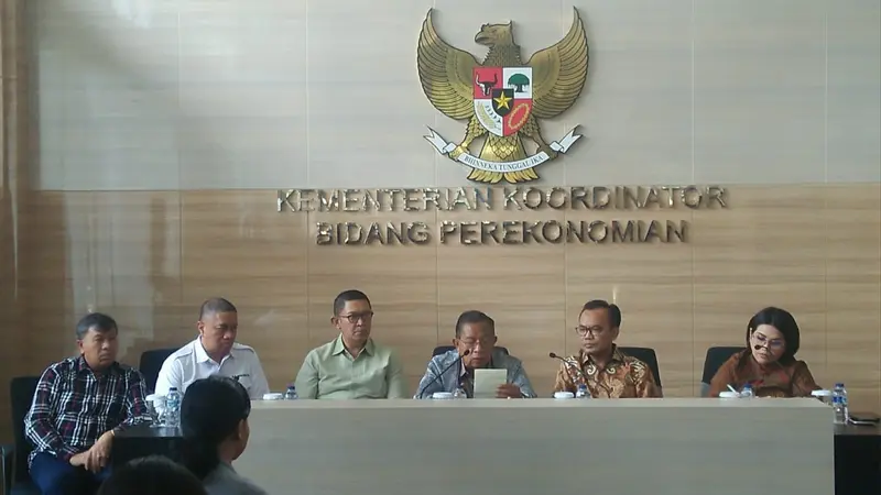 Menteri Koordinator bidang Perekonomian Darmin Nasution saat memberi keterangan pers, Jakarta, Rabu (6/2/2019). Dok Merdeka.com/Anggun P Situmorang