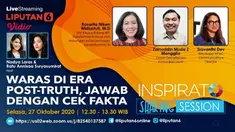 Inspirato sharing session kali ini membahas tentang waras di era post-truth, jawab dengan cek fakta.