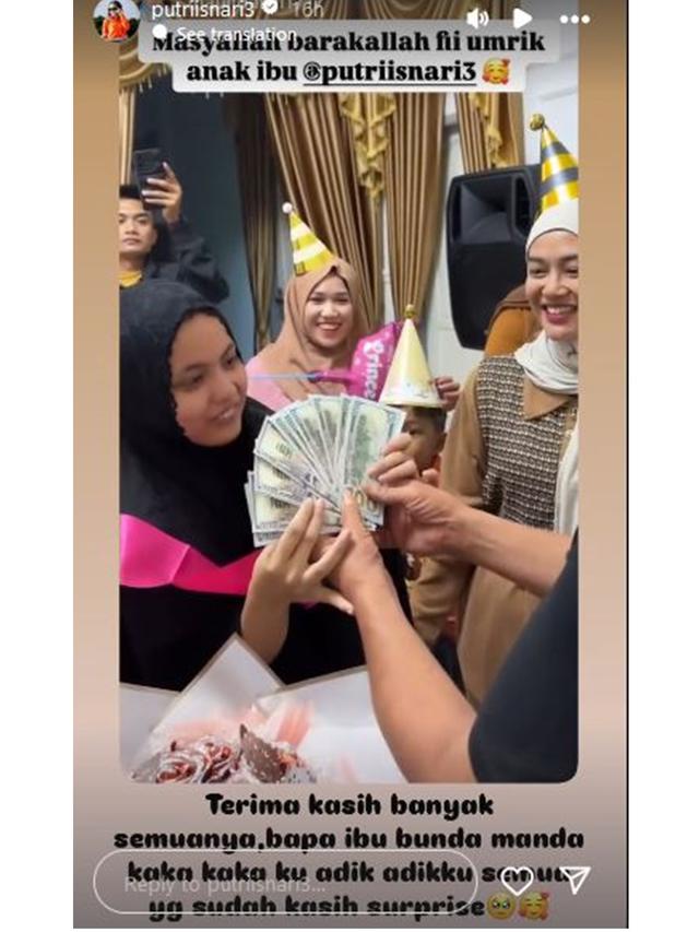 6 Momen Kejutan Ultah Putri Isnari dari Keluarga Suami, Dikasih Dolar Sama Mertua