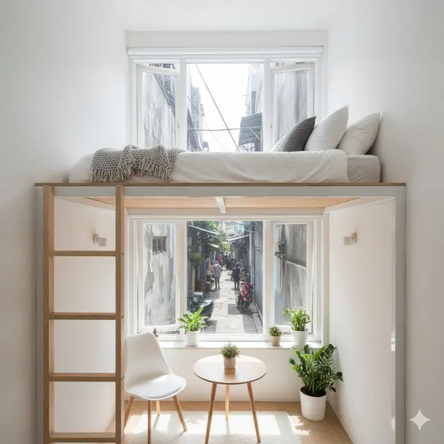 Desain Kamar Tidur Mezzanine Hemat Ruang di Rumah Mungil