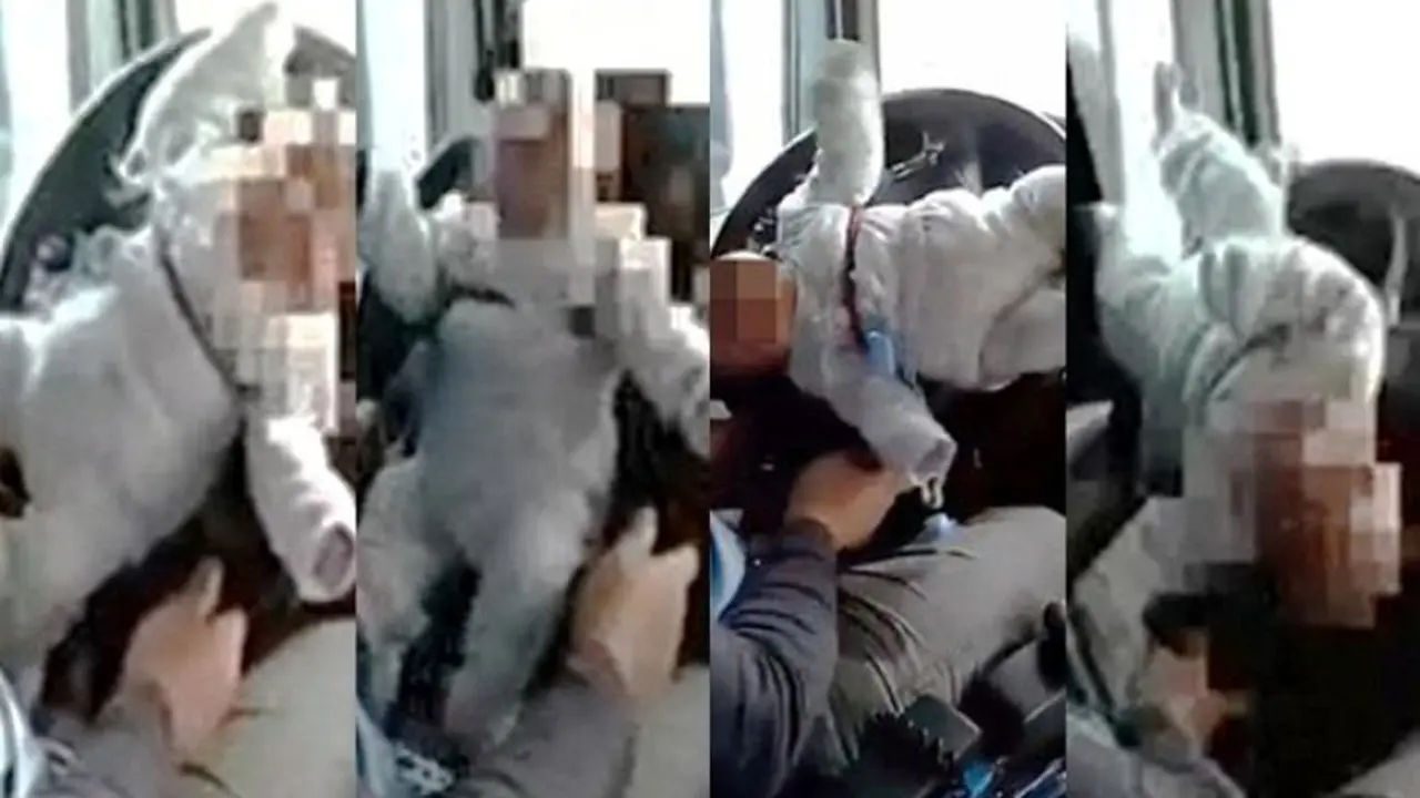 Astaga, Bayi Ini Diikat di Kemudi Mobil Untuk Membuatnya Tertawa 