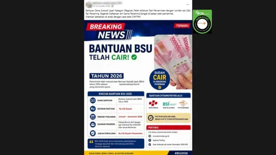 Cek Fakta: Tidak Benar Klaim Pendaftaran BSU Rp 25 Juta per Penerima