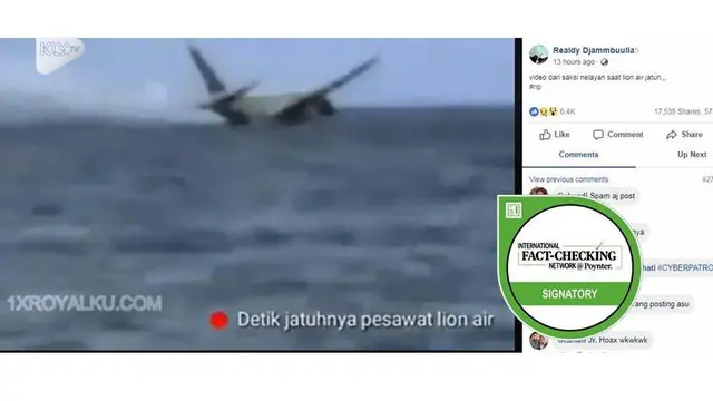 VIDEO: [CEK FAKTA] Hoaks Rekaman Nelayan Saat Lion Air JT 610 Jatuh