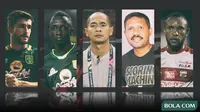 Trivia - Eduard Ivak Dalam, Robertino Pugliara, Makan Konate, Zah Rahan, Kurniawan Dwi Yulianto (Bola.com/Adreanus Titus)