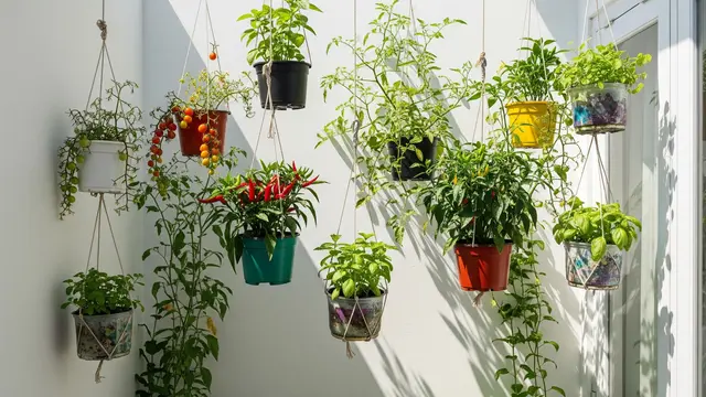 Kebun Sayur Gantung untuk Teras Minimalis