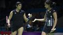 Ashwini Ponnappa / Reddy N. Sikki pasangan ganda puteri asal India dalam BLIBI Indonesia Open 2019 di Istora Senayan Jakarta, Selasa (16/7/2019). (Bola.com/Peksi Cahyo)