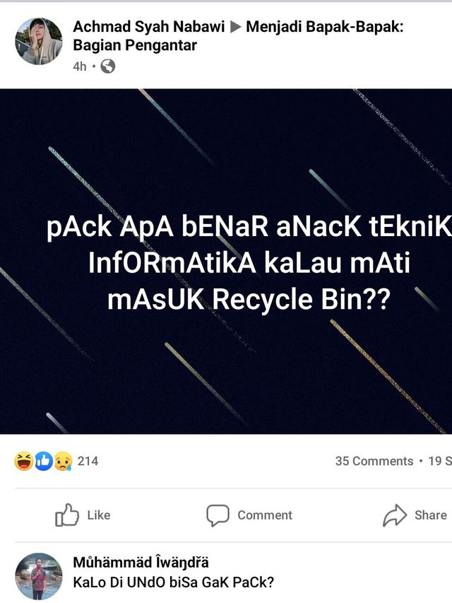 7 Pertanyaan Receh Bapak-Bapak di Media Sosial Ini Kocak, Bikin Kesal