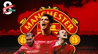 Manchester United - Wayne Rooney, Cristiano Ronaldo, Eric Cantona (Bola.com/Erisa Febri)