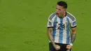 <p>Gelandang Argentina, Enzo Fernandez merayakan gol kedua timnya saat bertanding melawan Meksiko pada grup C Piala Dunia 2022 di Stadion Lusail di Lusail, utara Doha pada 26 November 2022. Enzo ditebus dengan mahar 121 juta euro atau setara dengan Rp1,96 triliun dan menjadi pemain termahal dalam sejarah sepak bola Inggris. (AFP/Odd Andersen)</p>