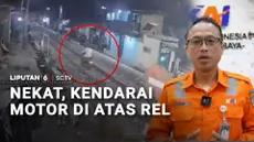 Viral di media sosial ulah warga mengendarai motor di jalur rel kereta api. PT. KAI Daop 8 Surabaya menyesalkan aksi pemotor itu karena membahayakan perjalanan kereta sekaligus pemotor itu sendiri.