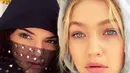 Gigi Hadid dan Kendall Jenner rupanya pernah berfoto mengenakan hijab. Keduanya pun tampak menganggumkan, para netizen pun menuai komentar positif. (dailymail/Bintang.com)