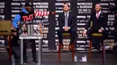 Acara ini merupakan promosi jelang duel Mayweather Jr dan McGregor. (AFP/Harry How)