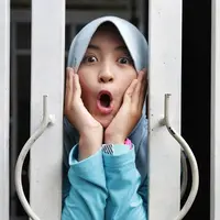 Arafah Rianty atau biasa dikenal dengan Arafah SUCA 2, masih tercatat sebagai mahasiswi semester 3 Universitas Islam Negeri Syarief Hidayatullah, Jakarta. (Bambang E. Ros/Bintang.com)