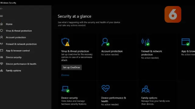 Memindai dan hapus malware dengan Windows Security. Liputan6.com/Iskandar