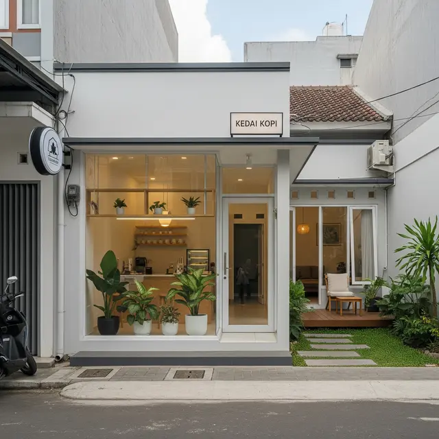 Rumah Minimalis dengan Ruko di Depan dan Hunian di Belakang