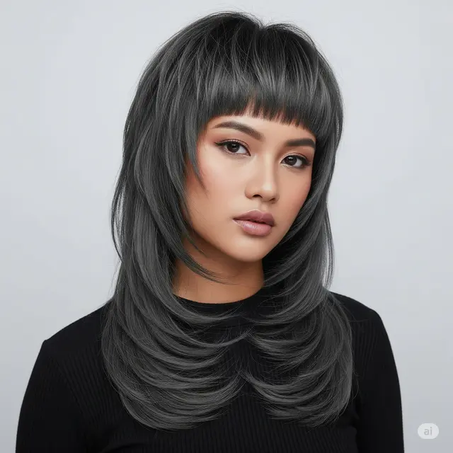 8 Model Rambut Oval Layer Panjang: Tren 2025 untuk Tampilan Stylish