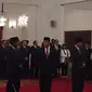 Presiden Joko Widodo (Jokowi) melantik sejumlah pejabat negara Rabu (17/1/2018), pukul 09.27 WIB di di Istana Negara, Jakarta. (Deny/Liputan6.com)