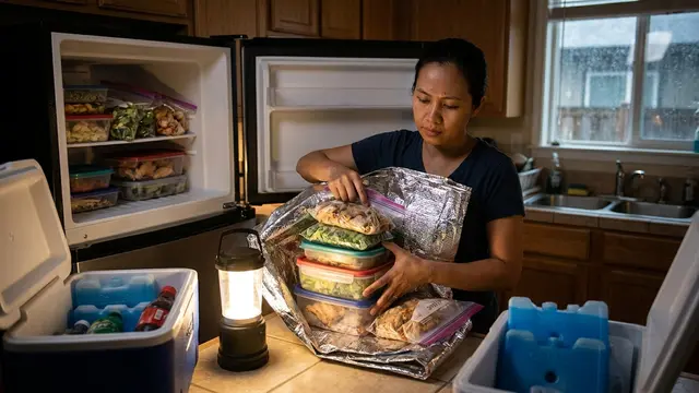 Cara Menyimpan Makanan Saat Listrik Padam (AI Generated)