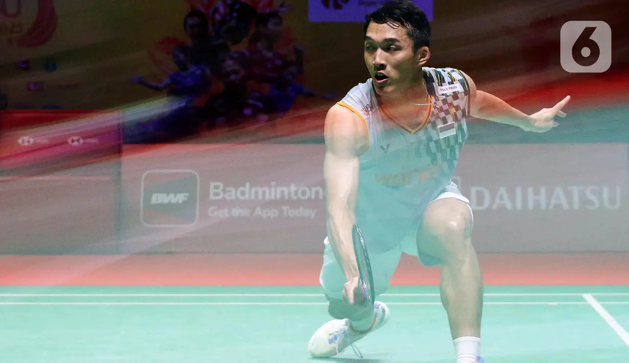 Saling jual-beli serangan antara Jonatan Christie dan Kunlavut Vitidsarn pun kerap terjadi. (Liputan6.com/Herman Zakharia)