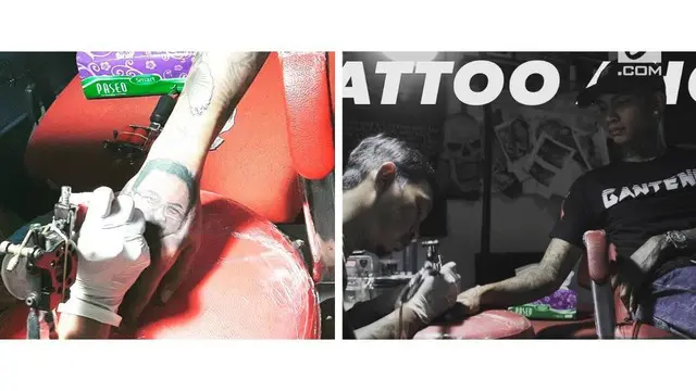 Heboh Tato Wajah Ahok di Tangan Young Lex