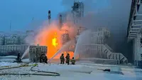 Ledakan terjadi di terminal ekspor gas dekat Kota St Petersburg di Rusia. (Telegram)