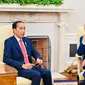 Presiden Joko Widodo atau Jokowi melakukan pertemuan dengan Presiden Amerika Serikat Joe Biden di Gedung Putih, Washington DC, Amerika Serikat,  Selasa (14/11/2023). (Foto: Biro Pers Sekretariat Presiden)
