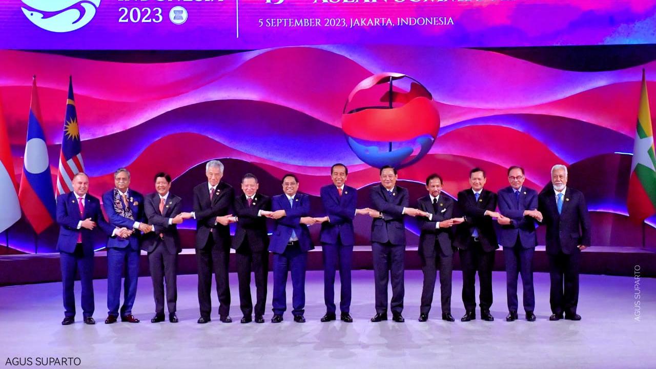 Presiden Joko Widodo atau Jokowi membuka KTT ASEAN 2023 di JCC Jakarta, Selasa (5/9/2023)