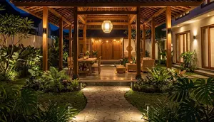 6 Inspirasi Pendopo Depan Rumah untuk Kumpul Keluarga, Nyaman dan Estetik