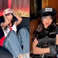 Fuji An sukses mencuri perhatian dalam perayaan Halloween 2024 dengan penampilan yang unik dan penuh gaya. [@fuji_an].