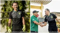 6 Potret Rivky Mokodompit Calon Kiper Persebaya saat Berlatih