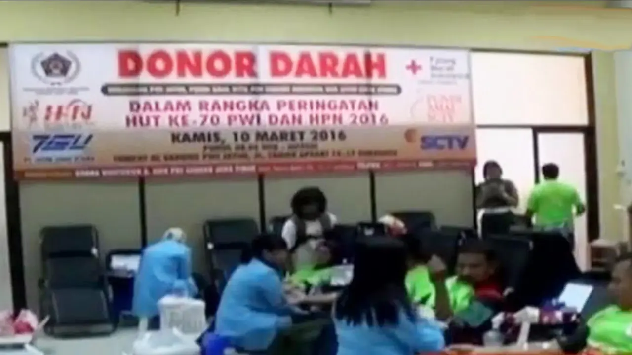 VIDEO: Pundi Amal SCTV Gelar Donor Darah di Kantor PWI Jatim