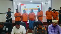 Konferensi pers pengungkapan sindikat penjualan bayi di Pekanbaru. (Liputan6.com/M Syukur)