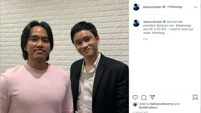 Kaesang Pangarep - Azka Corbuzier (Foto: Instagram/@azkacorbuzier)